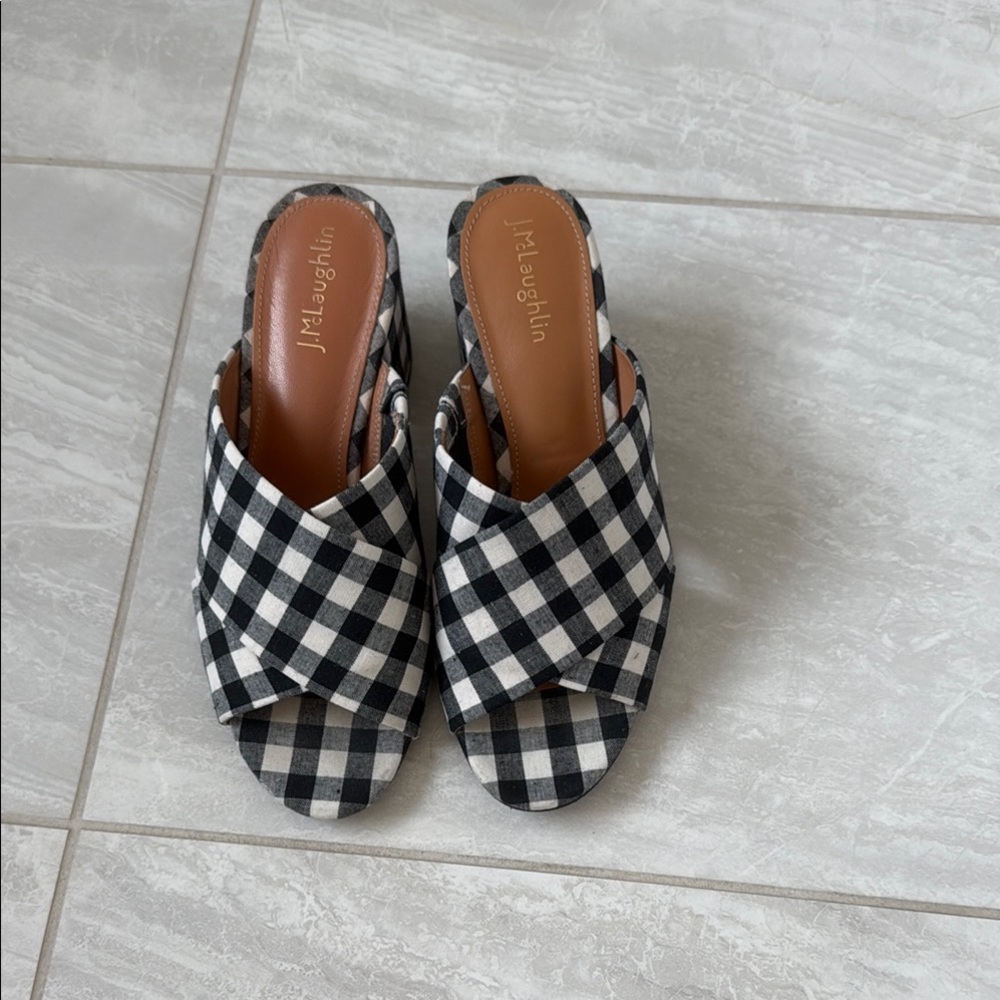 J. McLaughlin Black and White Checkered Women's Shoes